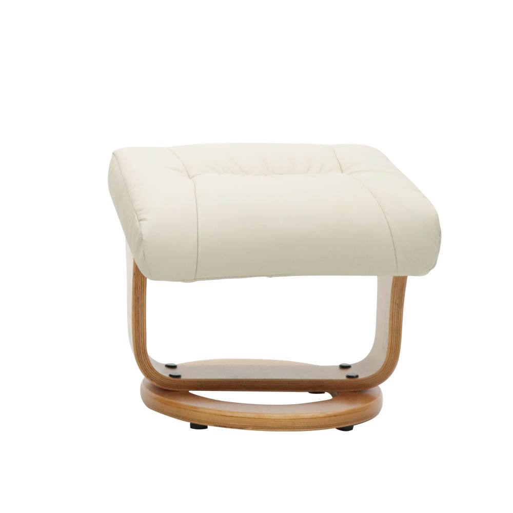 Sillón Reposet Mecedora Con Taburete Reposapies Paris Color Blanco