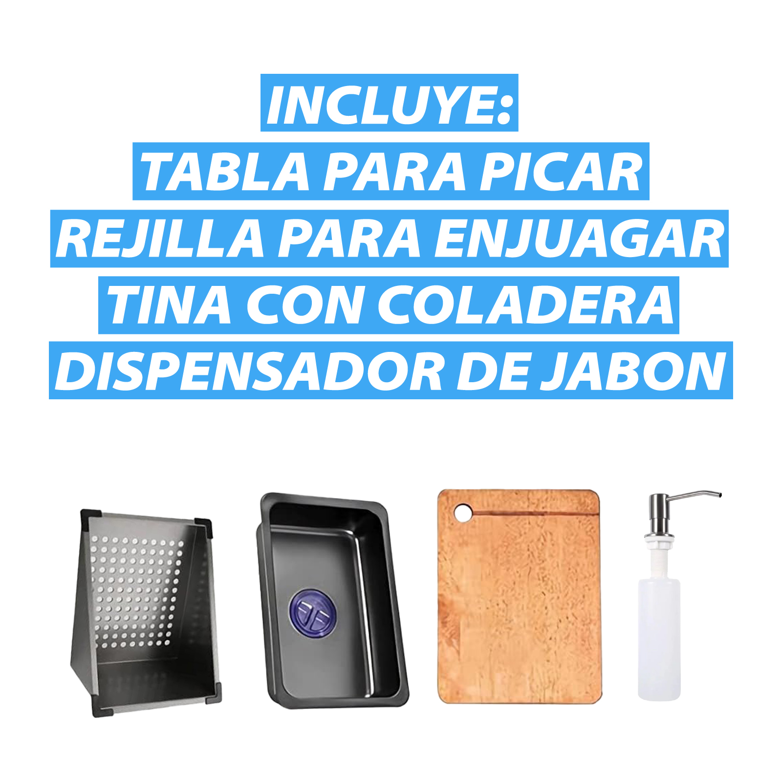 Tarja De Acero Inoxidable Onof Fregadero Cocina Inteligente