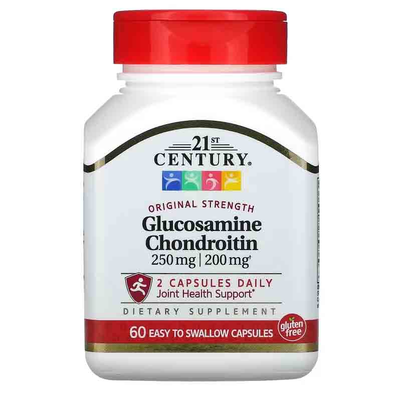 Glucosamina 250mg Condroitina 200mg 21st Century 60 tabletas