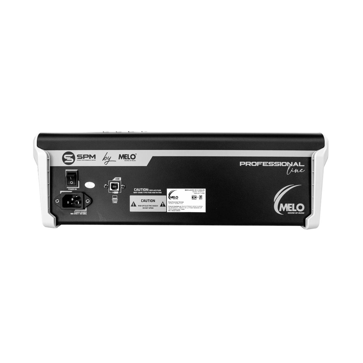 Mezcladora MELO SXG8 FULL 8 Canales Efectos,usb Y Bluetooth