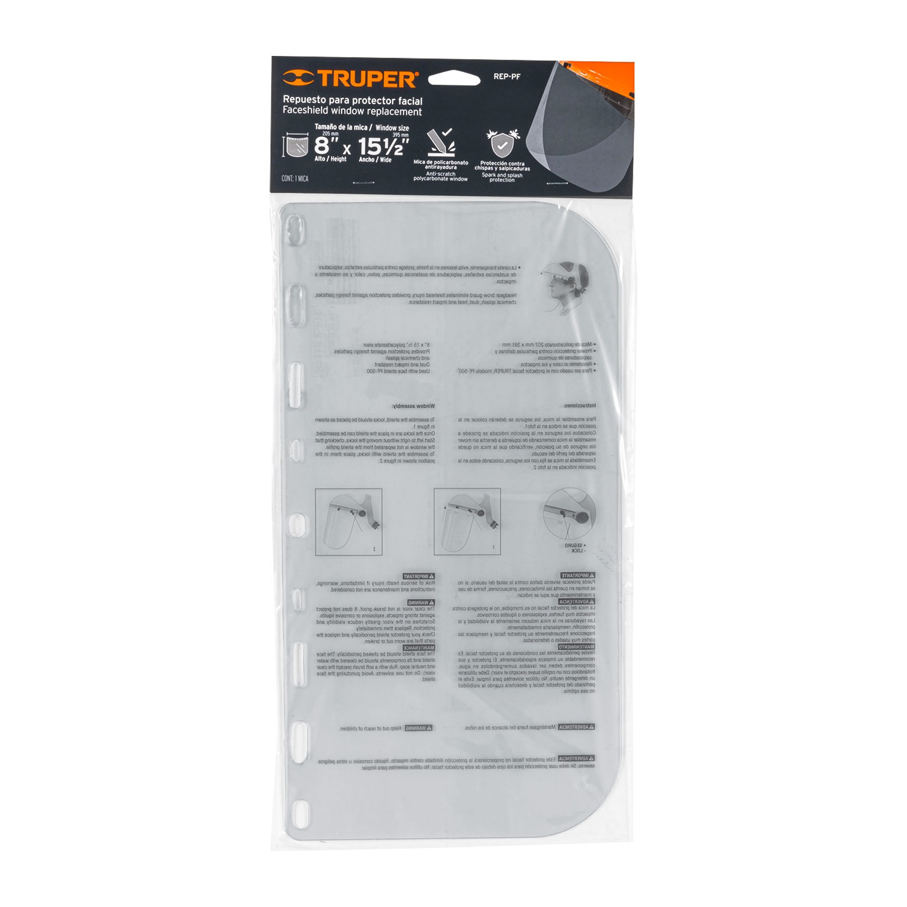 REPUESTO PARA PROTECTOR FACIAL PF-500, TRUPER 14222