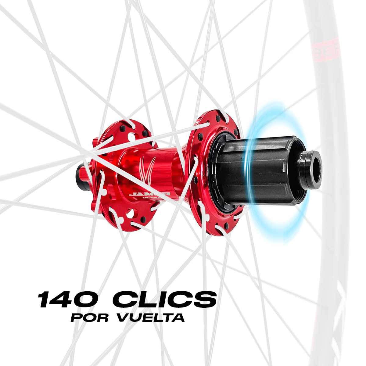 Par Rin Armado Bicicleta R29 Alum 8-12p Freno Disco 32h Maza Roja