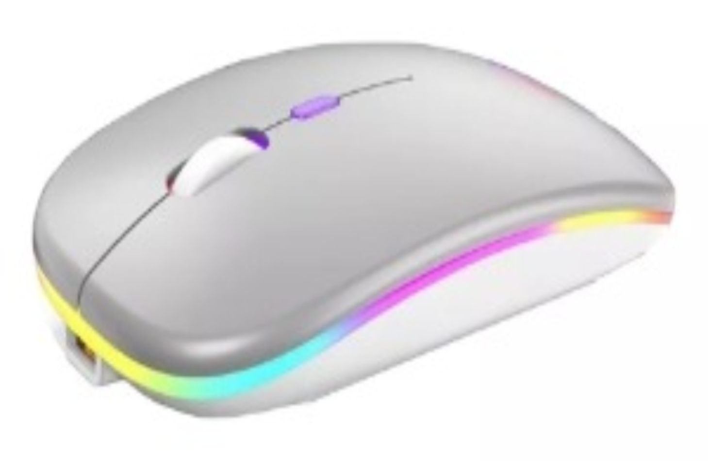 Mouse inalámbrico recargable Free Wolf X15 color PLATEADO