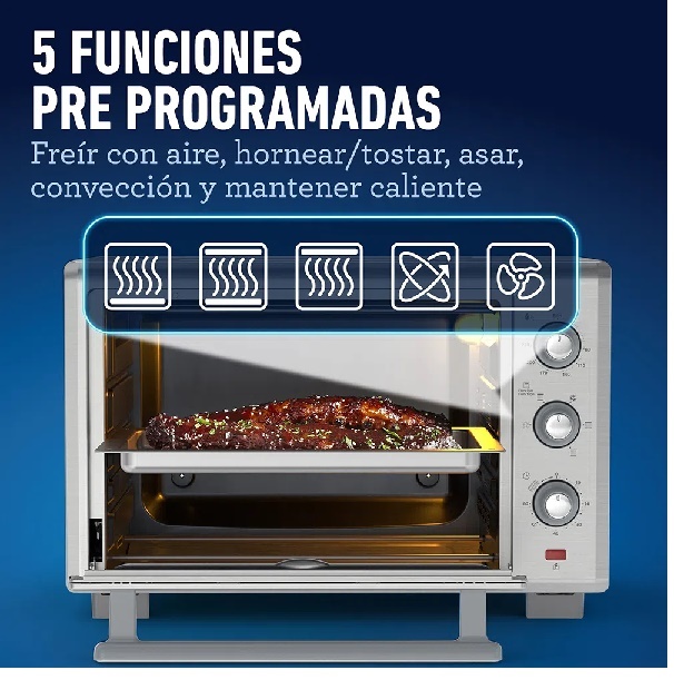 Horno Electrico Oster Tssttvls35 35 Litros Con Freidora De Aire