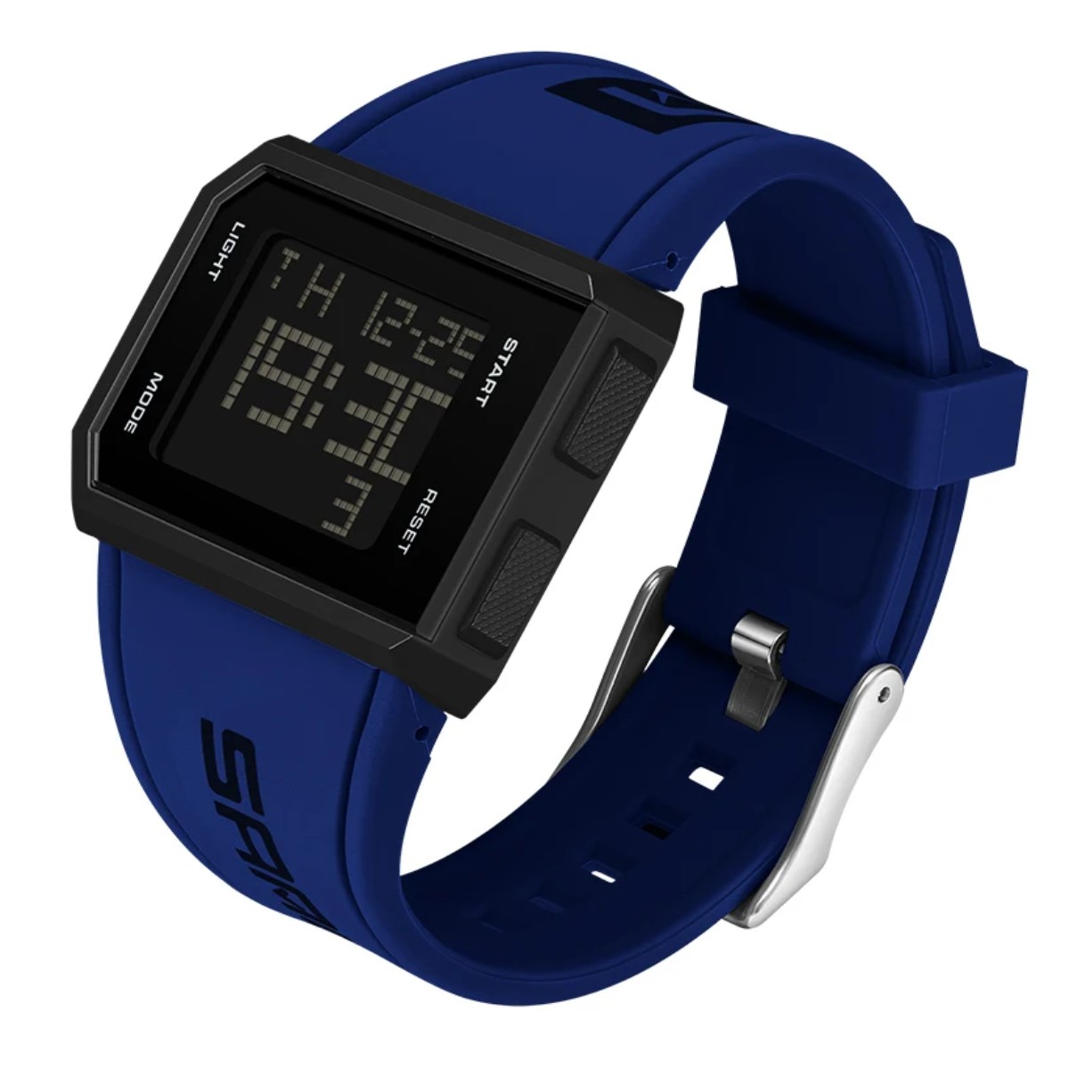 Reloj Digital azul cronógrafo deportivo pulsera electrónica resistente al agua despertador