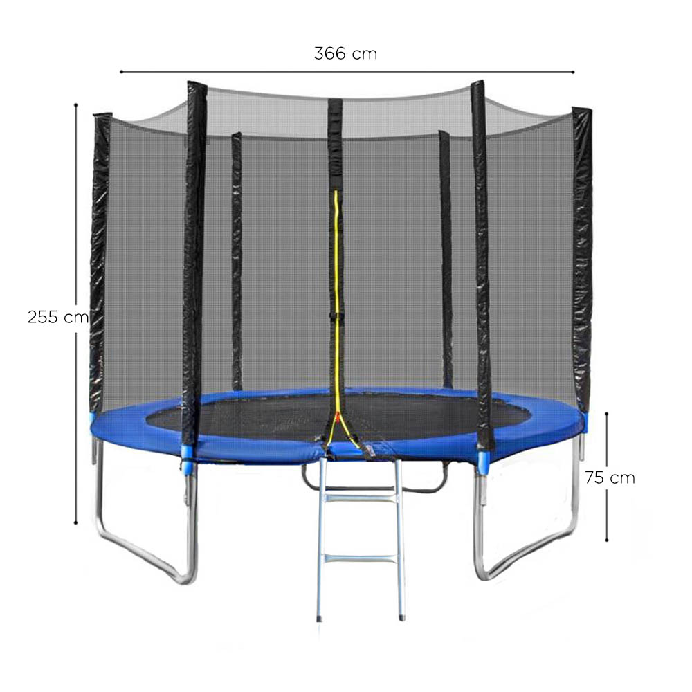 Trampolín Armable 12 Pies Azul Tombling