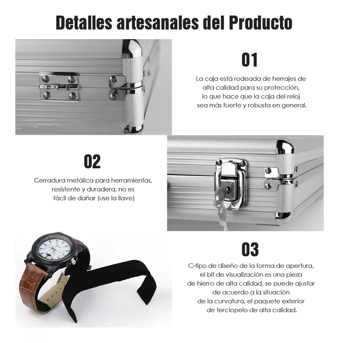 Estuche Organizador De Caja Para Relojes Y Joyas Porta Relojes.