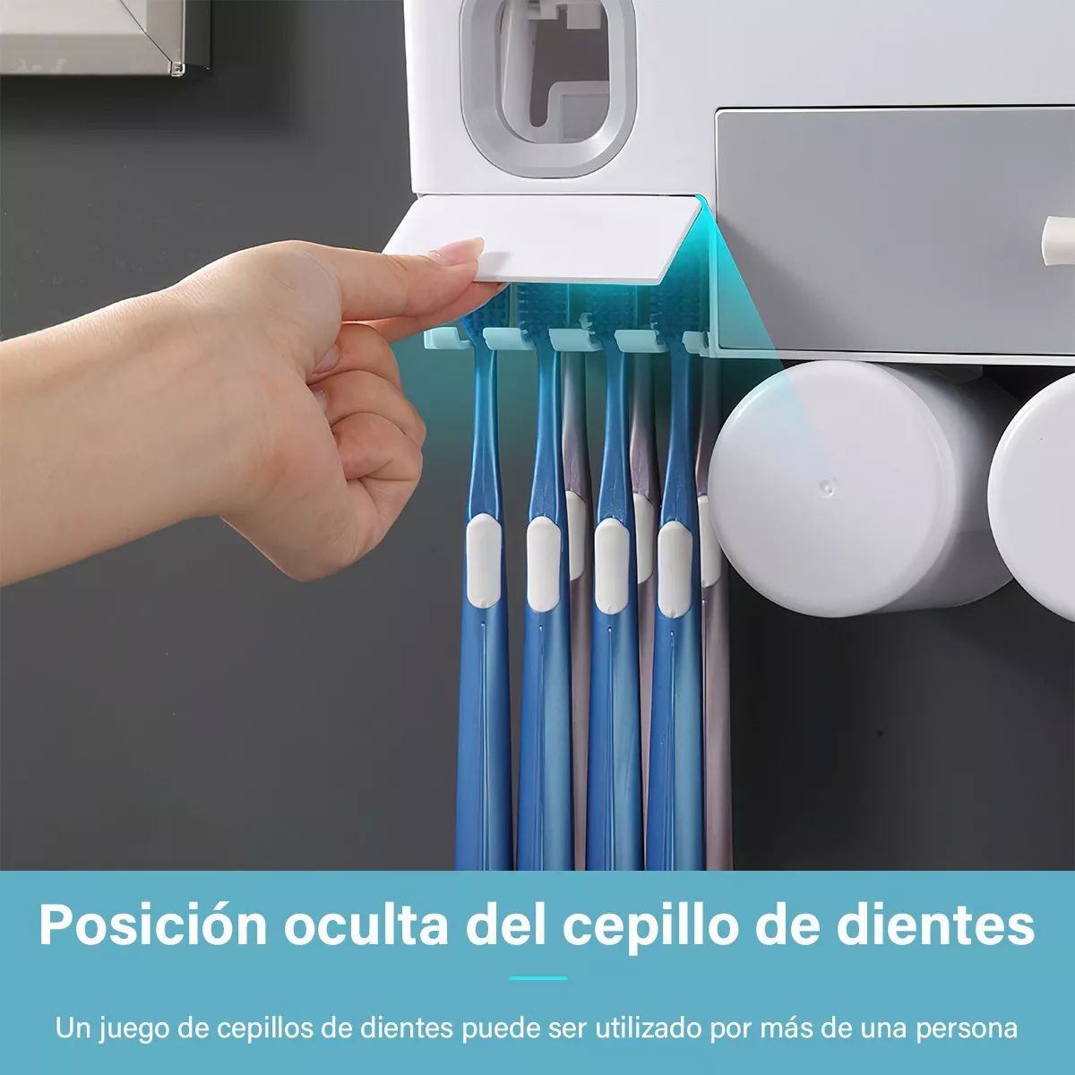Soporte Para Cepillos Dientes Organizador Baño Montado Pared