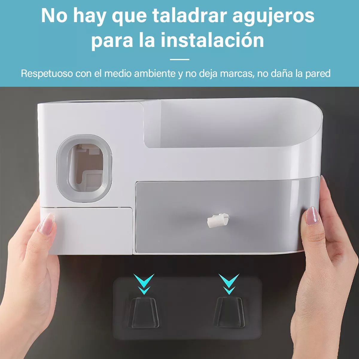 Soporte Para Cepillos Dientes Organizador Baño Montado Pared
