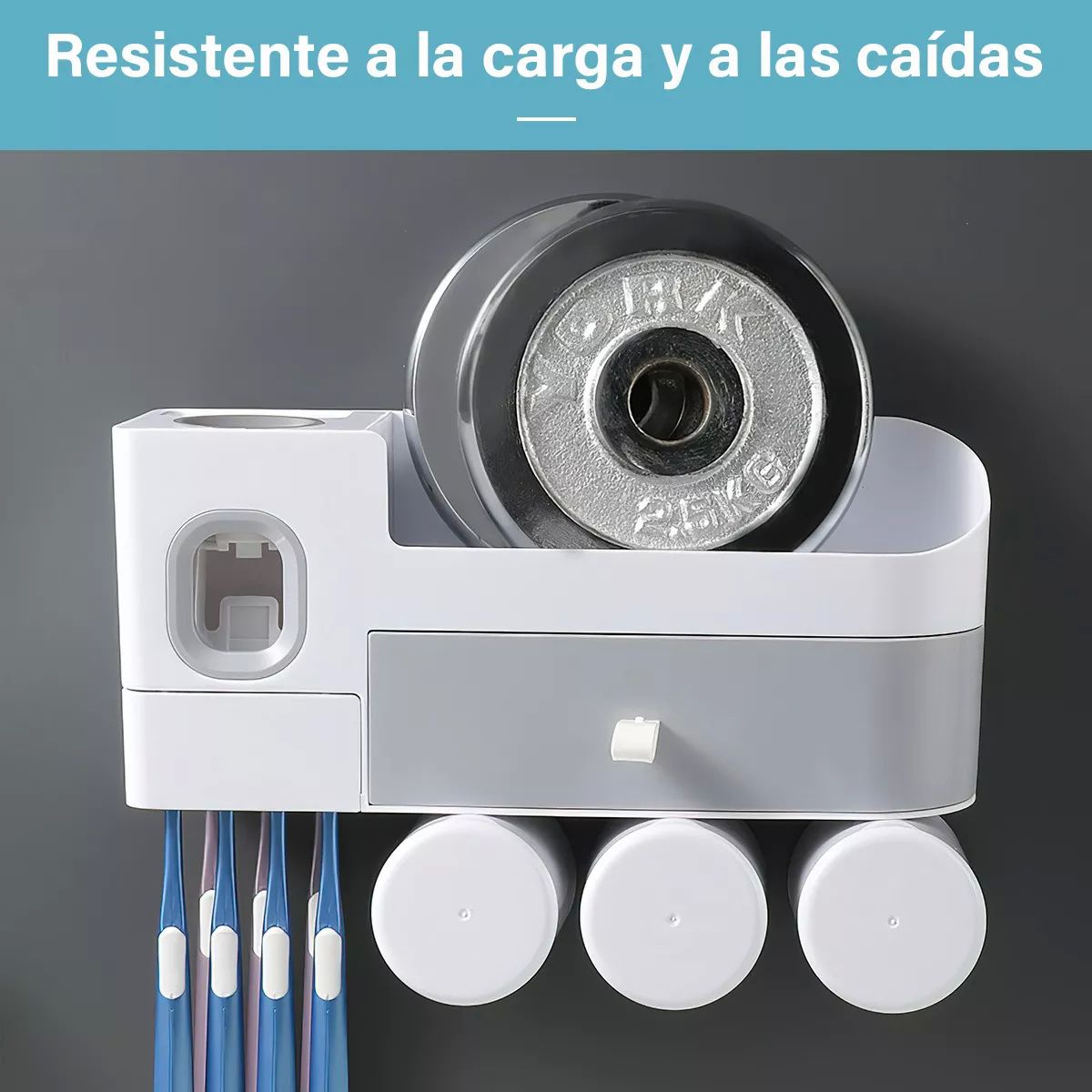 Soporte Para Cepillos Dientes Organizador Baño Montado Pared