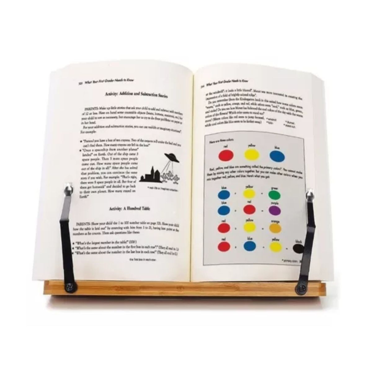 Estantería De Bambú, Soporte De Lectura Para Tablet Marron Claro