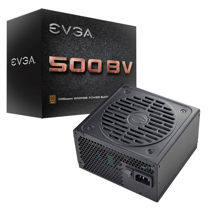 Fuente de Poder EVGA 100-BV-0500-K1 80 PLUS Bronze, 24-pin ATX, 120mm, 500W