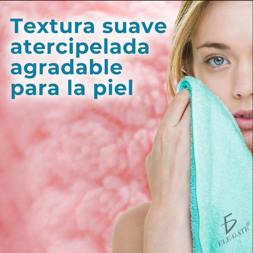 Toallas Suaves de Algodón, Absorbentes y Sin Pelusas Juego de Baño 2 en 1