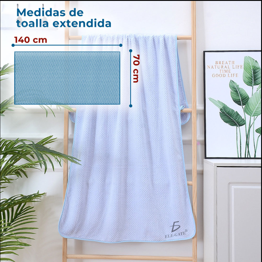 Toallas Suaves de Algodón, Absorbentes y Sin Pelusas Juego de Baño 2 en 1