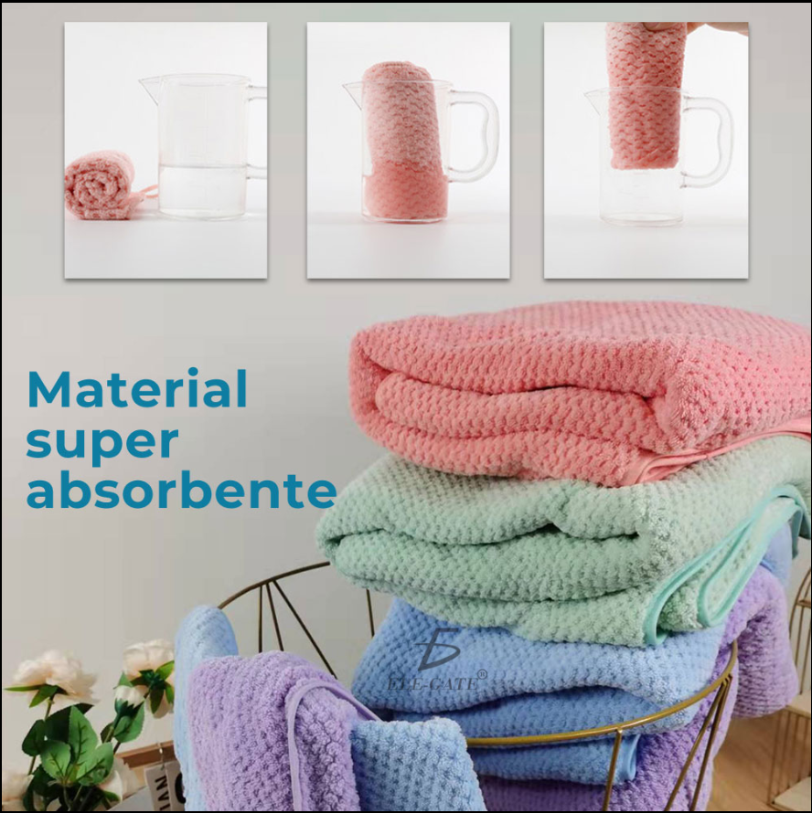 Toallas Suaves de Algodón, Absorbentes y Sin Pelusas Juego de Baño 2 en 1