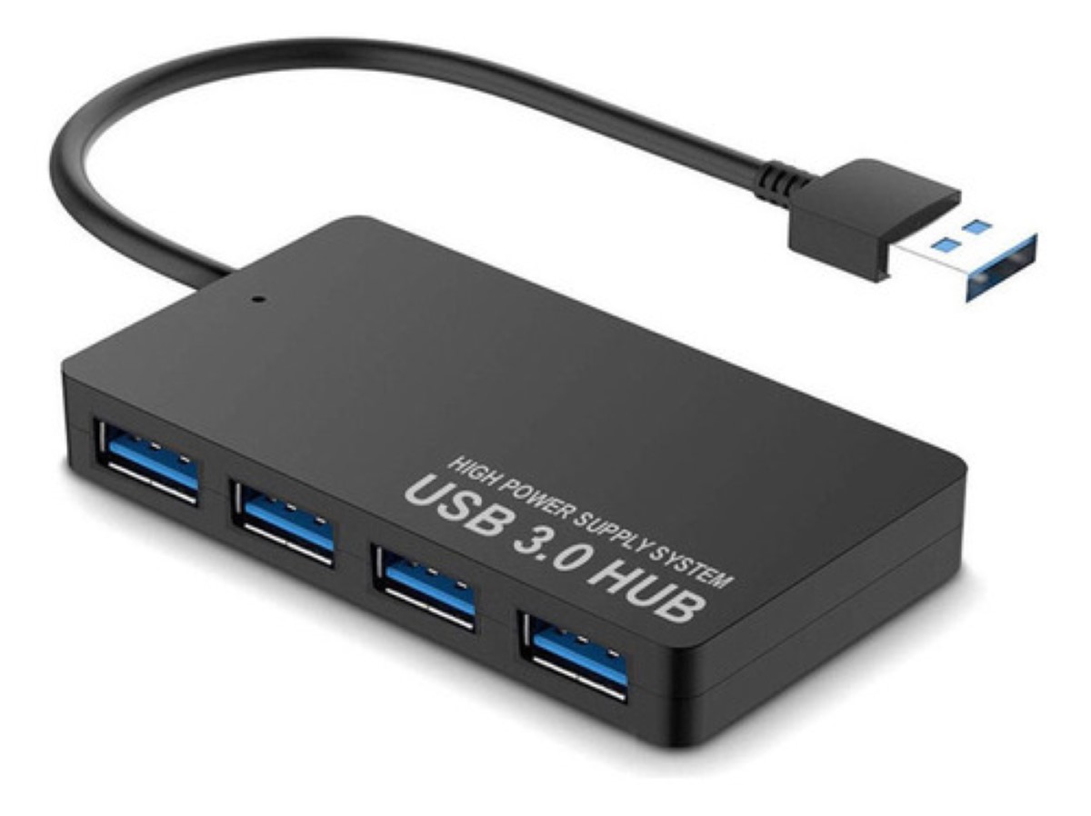 Usb3.0 Hub Hub Usb Ultrafino De Alta Velocidad De 4 Puertos Negro