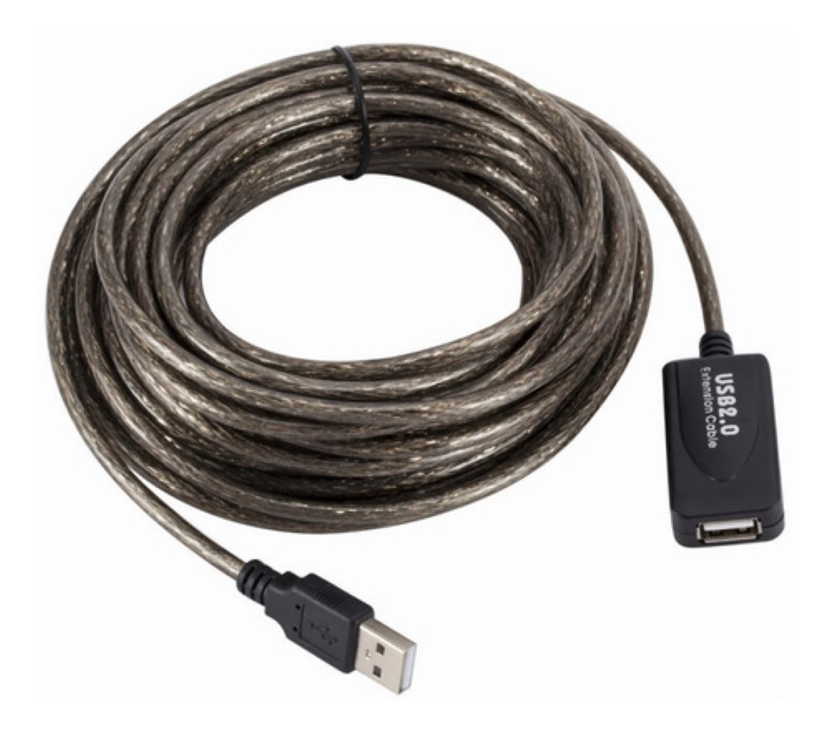 5 Metros Cable Extension Usb Activa 2.0 Macho - Hembra Gris