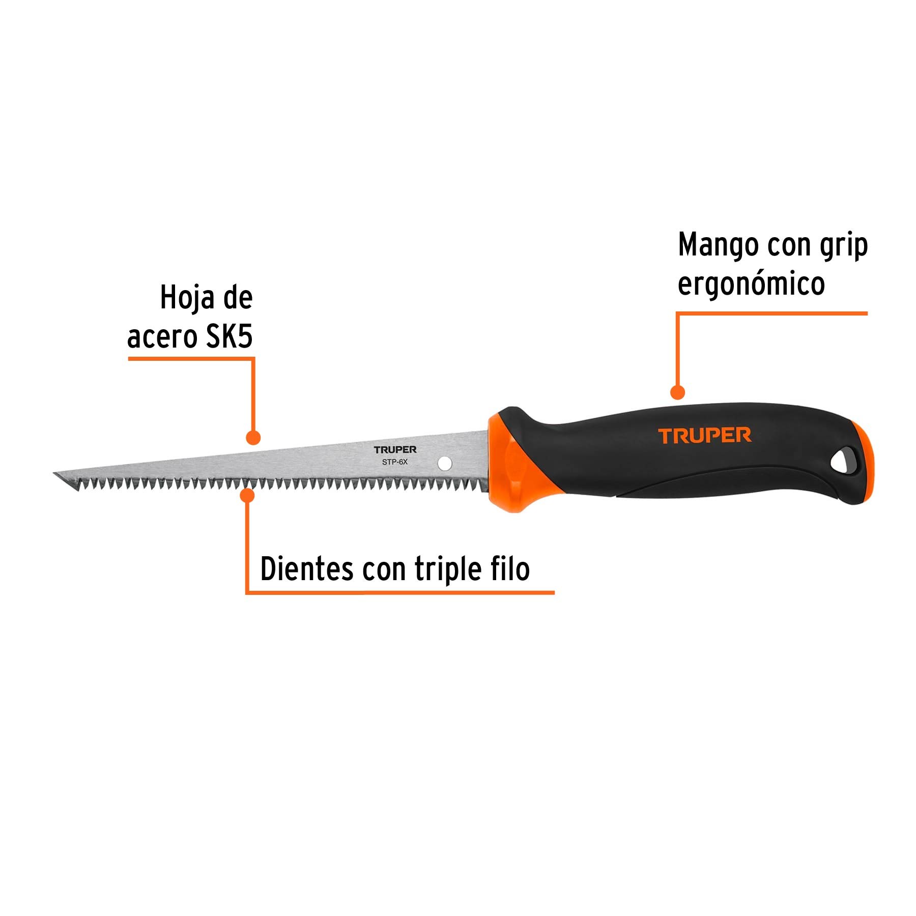 SERRUCHO DE 6" PARA PLAFÓN Y MUROS DE YESO, TRUPER 18174