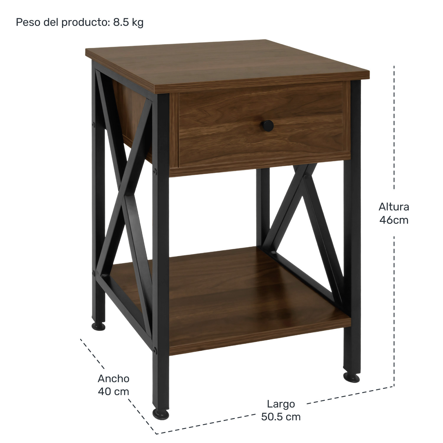 Buro Rustico Madera Cafe Recamara Habitacion Mesa De Noche