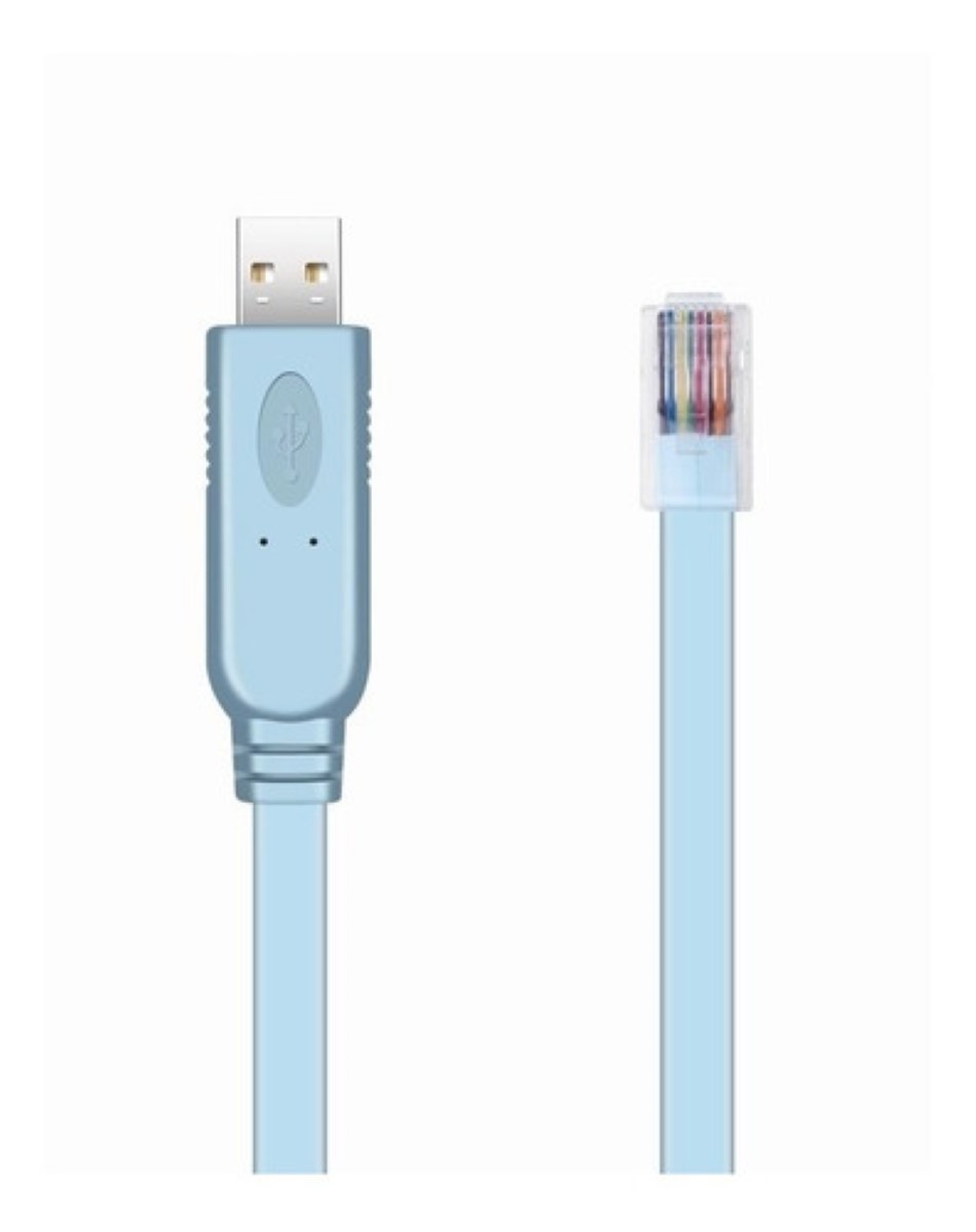 Cable Rj45 Macho A Usb Hembra Consola Cisco Ethernet Cat E5 Azul Claro