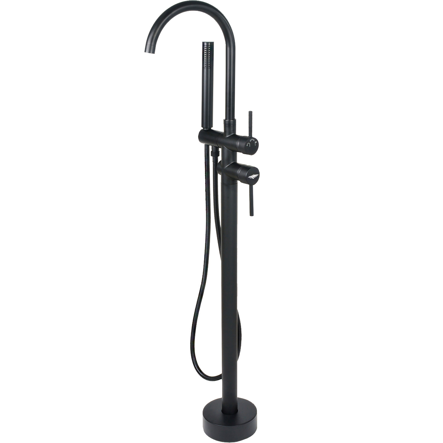 Llave De Piso Tina Grifo Bañera Minimalista Baño Negro