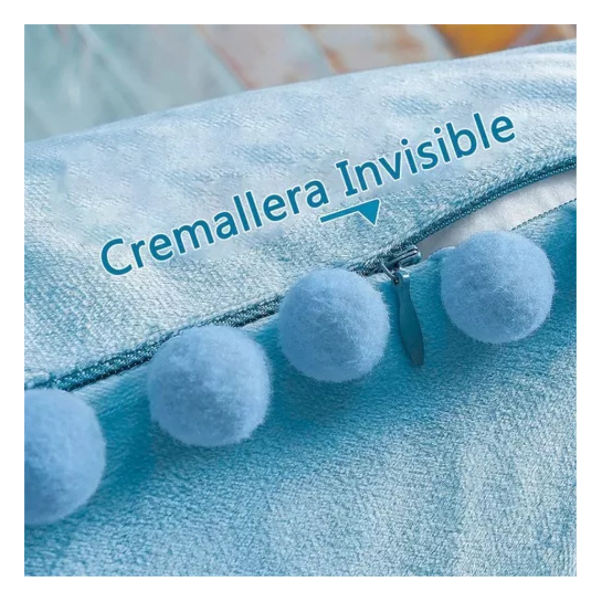 Fundas Para Cojines Decorativos De Terciopelo 45 x 45 cm 2 Pzs, Azul