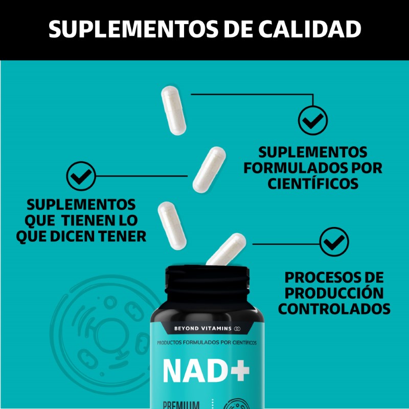 Suplemento Alimenticio Beyond Vitamins Nicotinamida Ribosa 30 cápsulas
