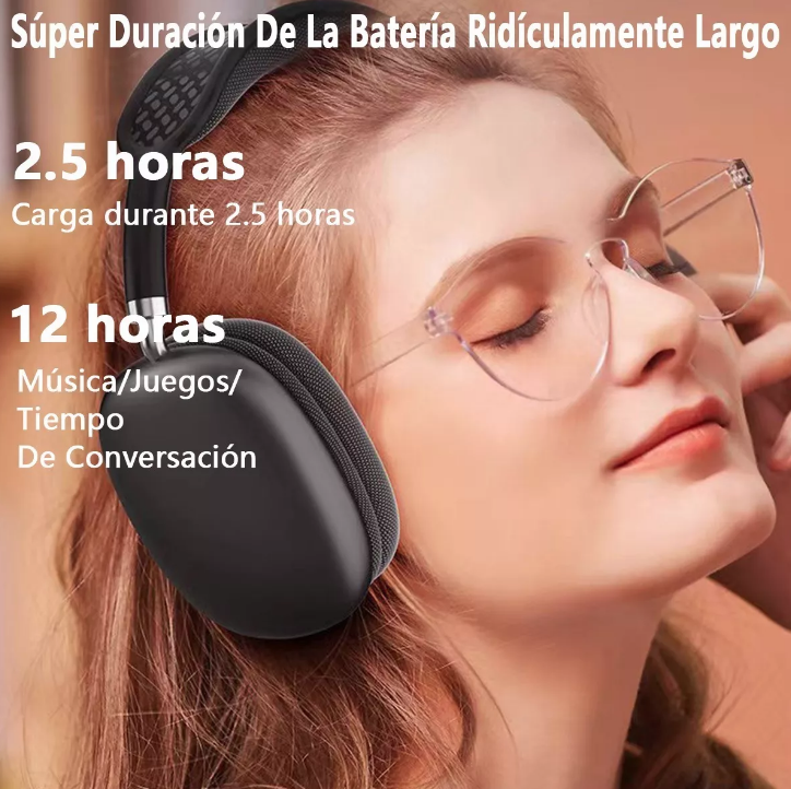 Audífonos de diadema inalámbrico y con cancelación de ruido