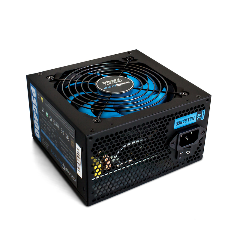 Fuente de Poder Game Factor PSG400 80 PLUS Bronze, 20+4 pin ATX, 120mm, 400W, Negro