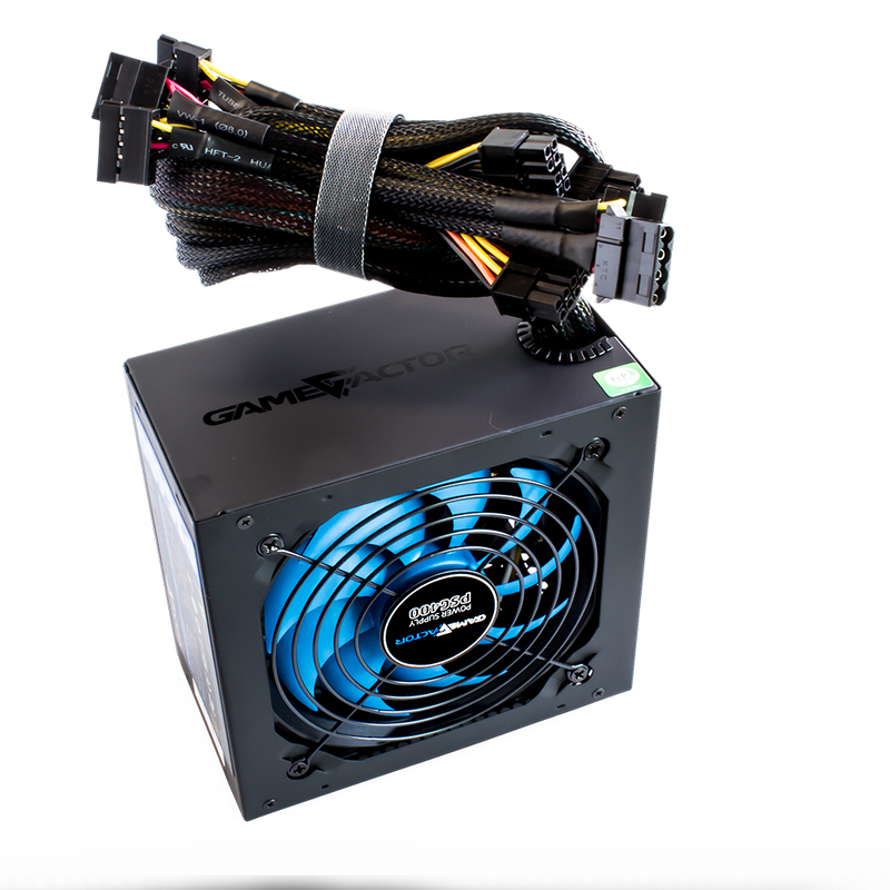 Fuente de Poder Game Factor PSG400 80 PLUS Bronze, 20+4 pin ATX, 120mm, 400W, Negro