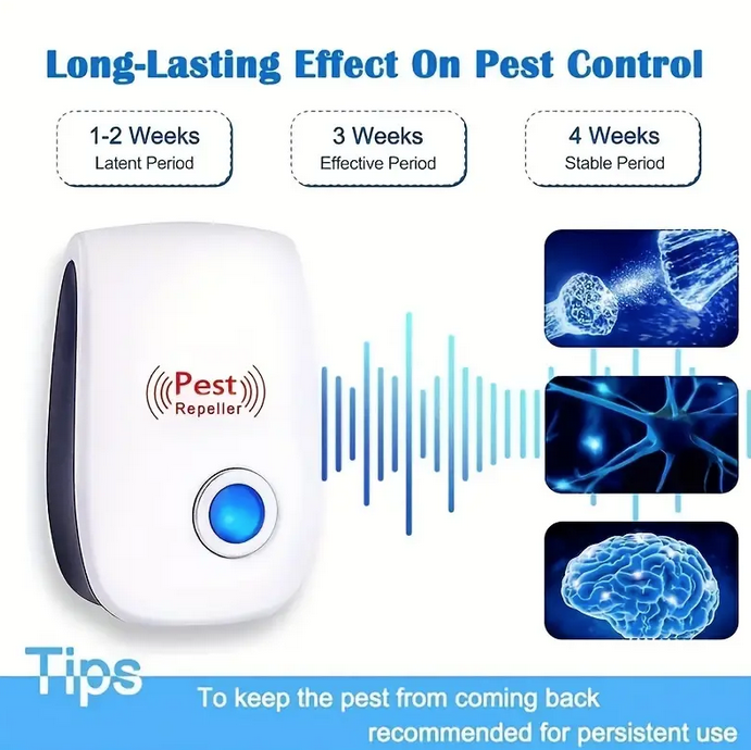 Repelente ultrasónico de mosquitos, cucarachas, ratones, etc