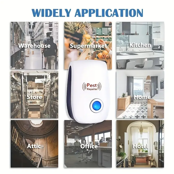 Repelente ultrasónico de mosquitos, cucarachas, ratones, etc