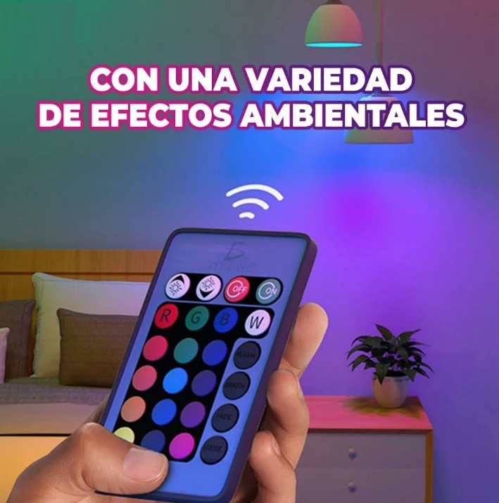 Foco LED colores RGB con control remoto 5w 