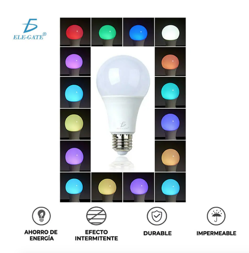 Foco LED colores RGB con control remoto 5w 