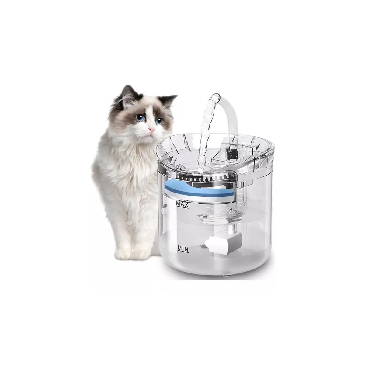 1.8l Fuente Automático Dispensador De Agua Para Perro Y Gato