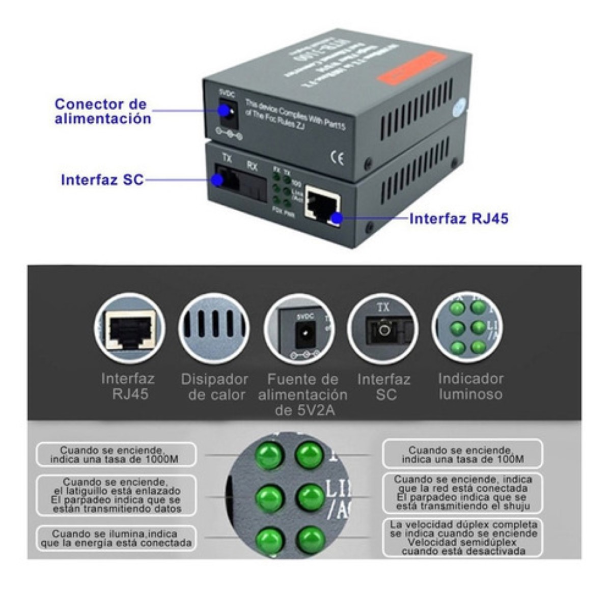 Transceptor De Fibra Óptica Htb-3100-25kmab Gris 