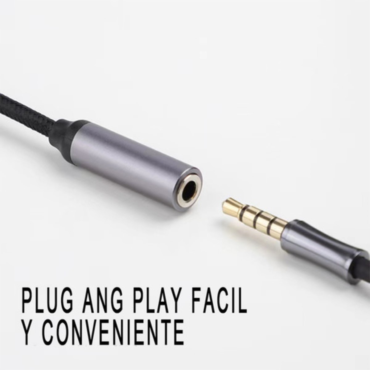 Adaptador Usb 3.1 Tipo-c A Auxiliar 3.5 Audifono Micrófono Gris