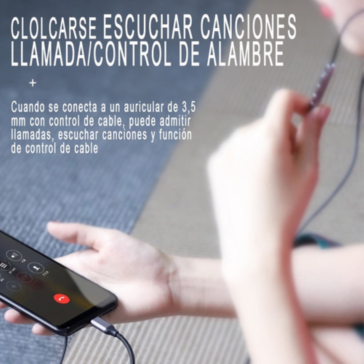 Adaptador Usb 3.1 Tipo-c A Auxiliar 3.5 Audifono Micrófono Gris