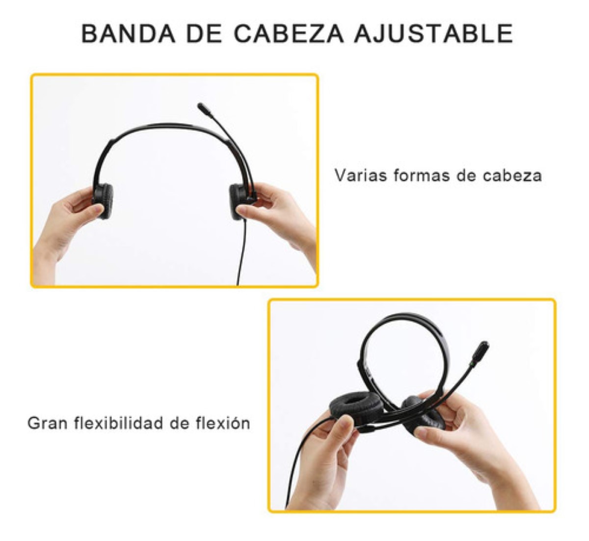 Audífonos Alámbricos Gamer Diadema Call Center Con Micrófono Negro
