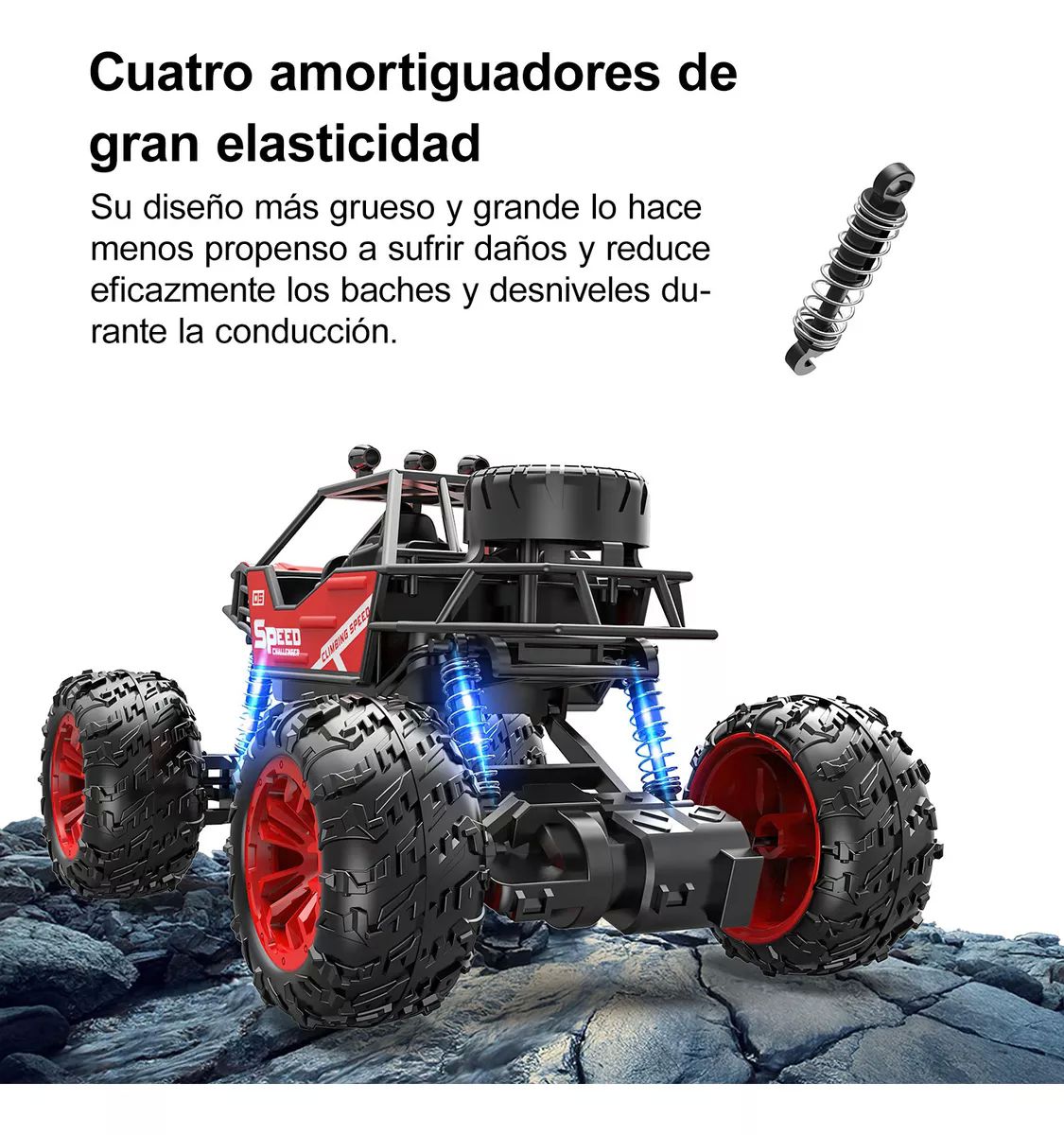 Carros Control Remoto Escalada Juguetes Para Niños + 2 Pilas color NEGRO