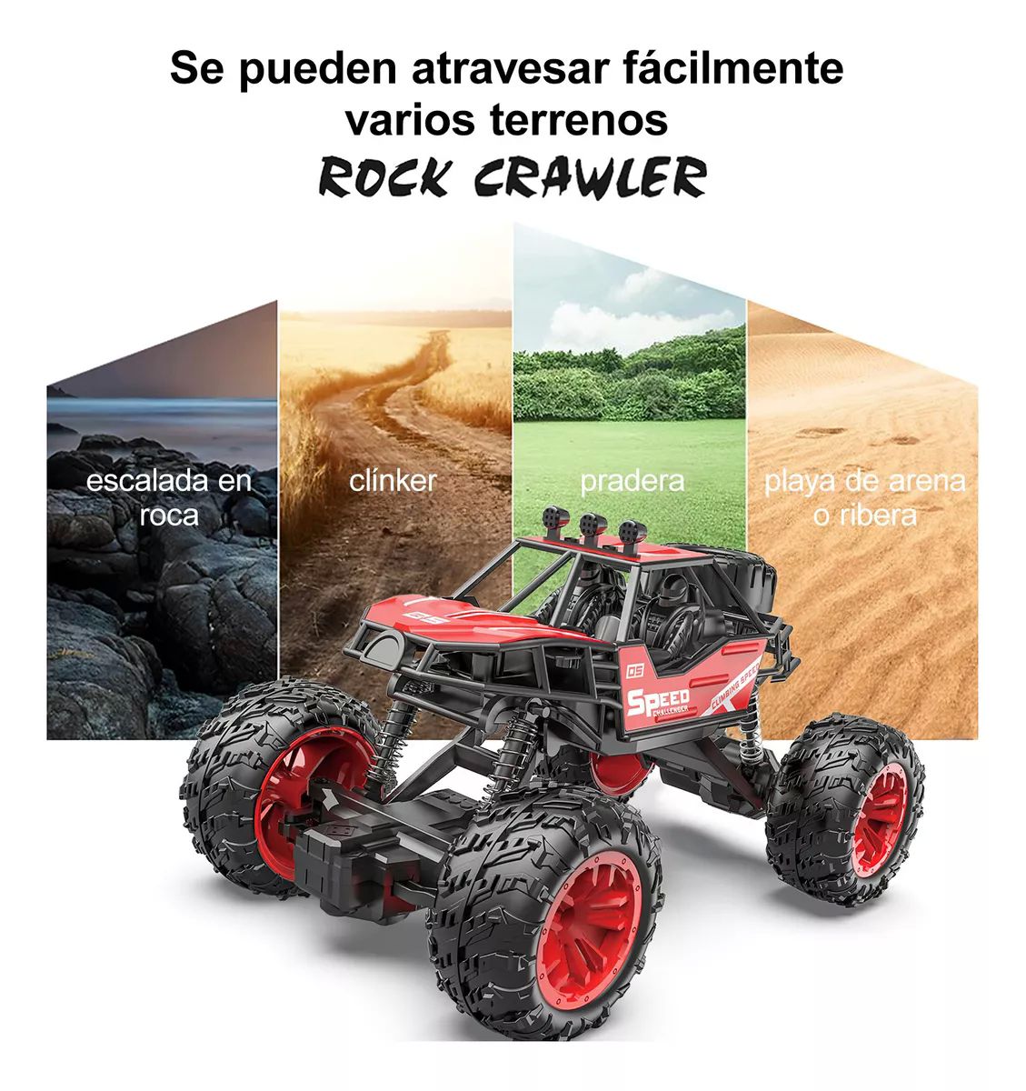 Carros Control Remoto Escalada Juguetes Para Niños + 2 Pilas color NEGRO