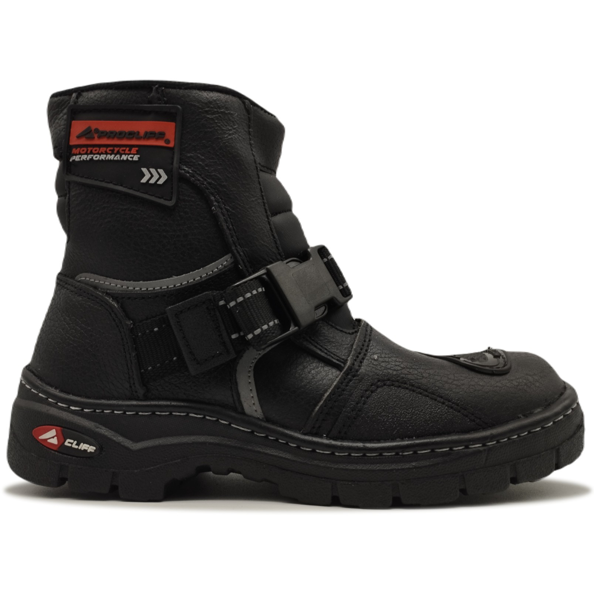 Botas Biker Hombre Motociclista Piel Costurada Cliff 110