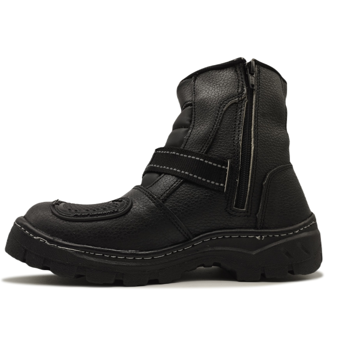 Botas Biker Hombre Motociclista Piel Costurada Cliff 110