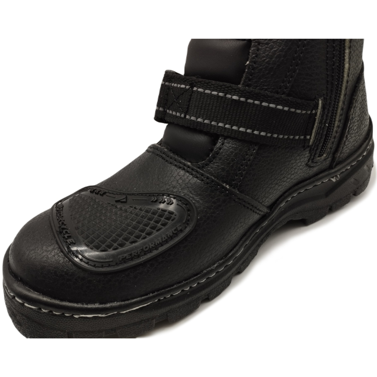 Botas Biker Hombre Motociclista Piel Costurada Cliff 110