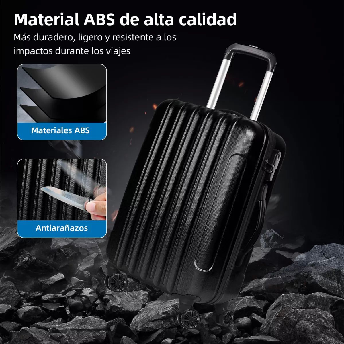 Set Maleta Equipaje Mano De Viaje 14in+20in 10kg C/ruedas 4.