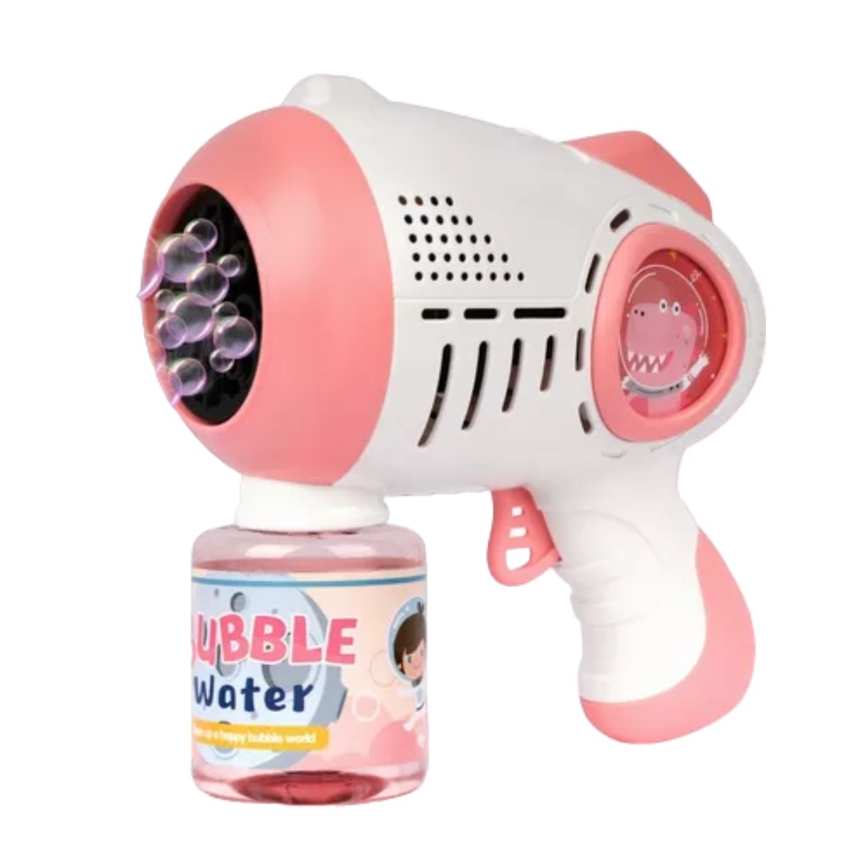 Maquina Burbujas Con Solución Burbujas Juguete Rosa/Blanco