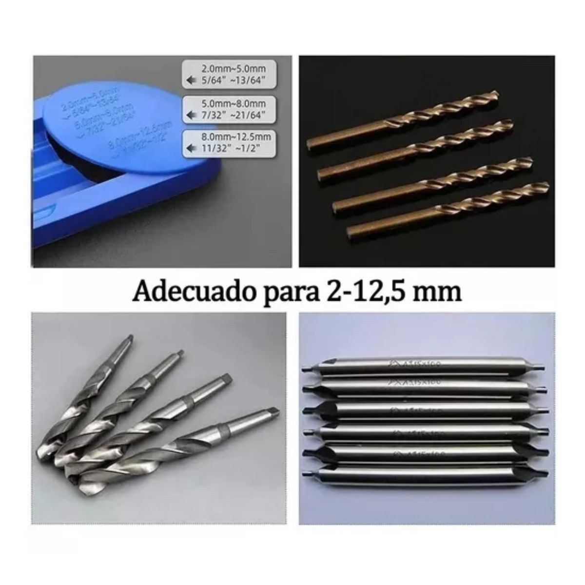 Afilador Broca Portatil Taladro Repara Saca Punta Filo Lija Azul