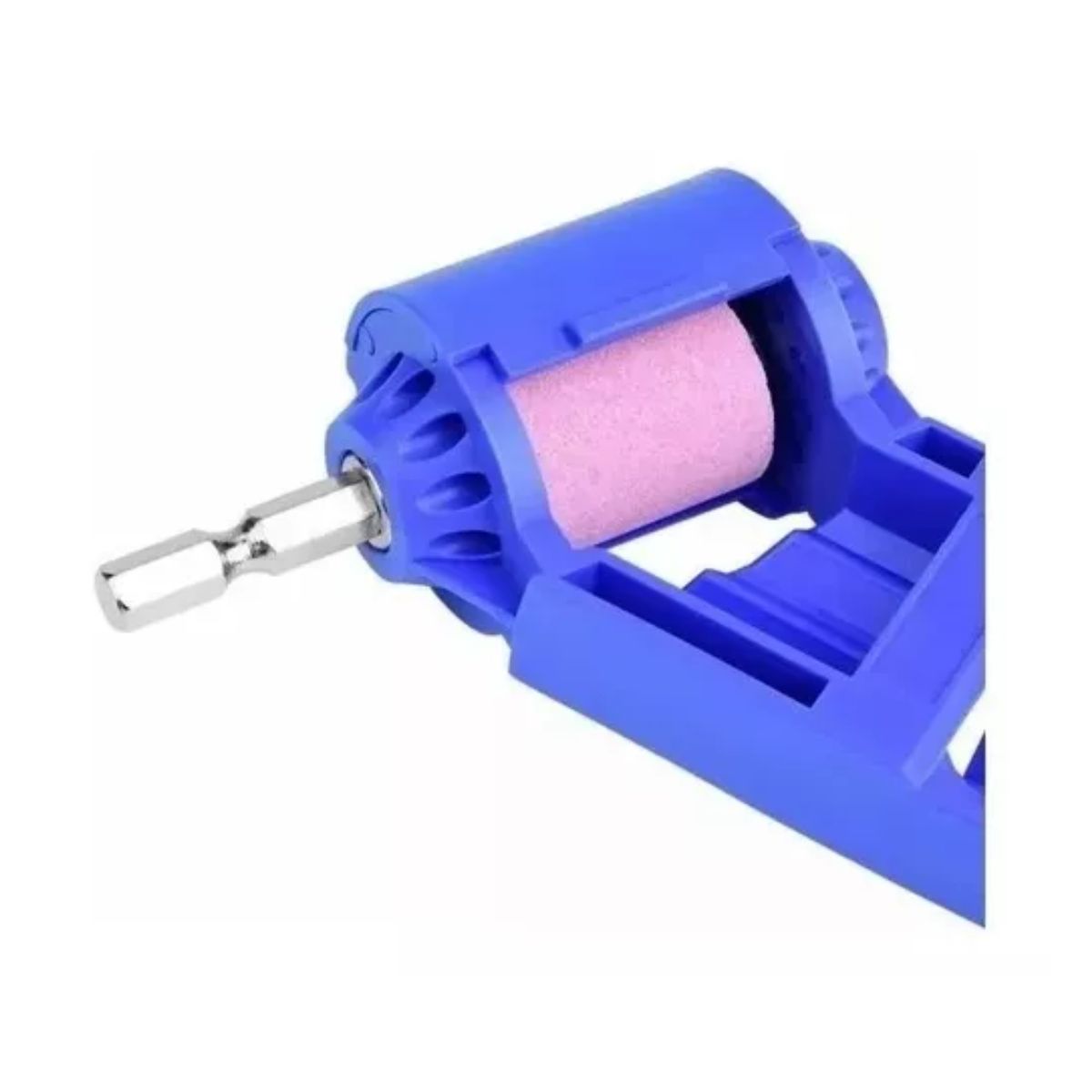 Afilador Broca Portatil Taladro Repara Saca Punta Filo Lija Azul