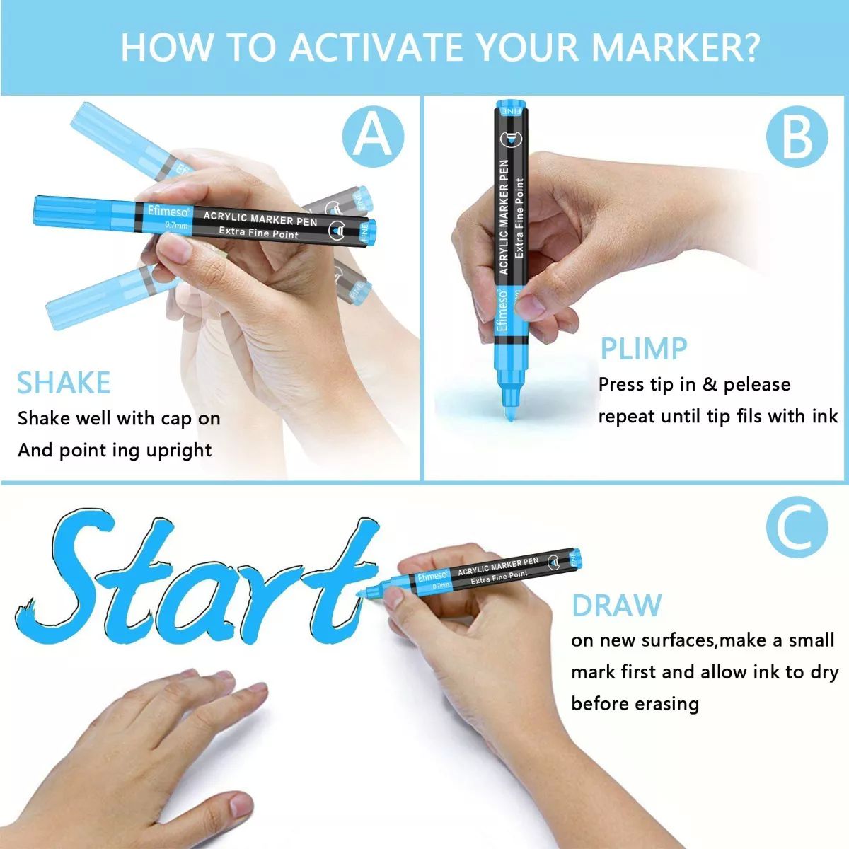 60 Plumones Punta Pincel Brush Pintura Acrilica Tipo Posca