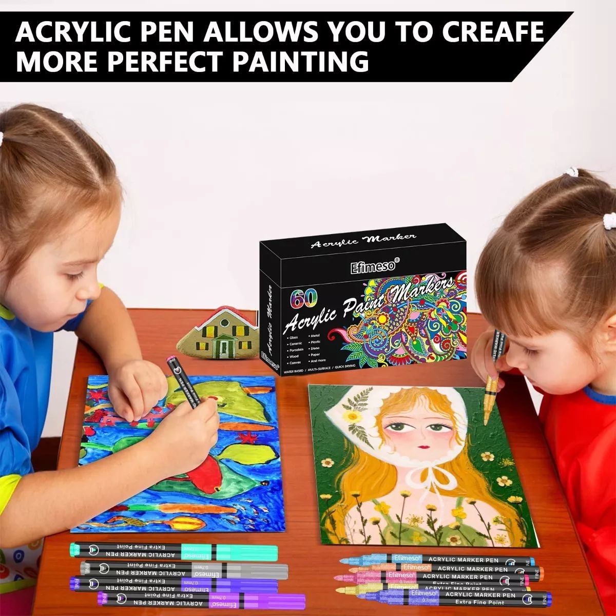 60 Plumones Punta Pincel Brush Pintura Acrilica Tipo Posca